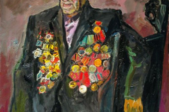 Абрам Наумович Бам – участник ВОВ, шифровальщик. 2010. Холст, масло. 120х100. Собственность автора